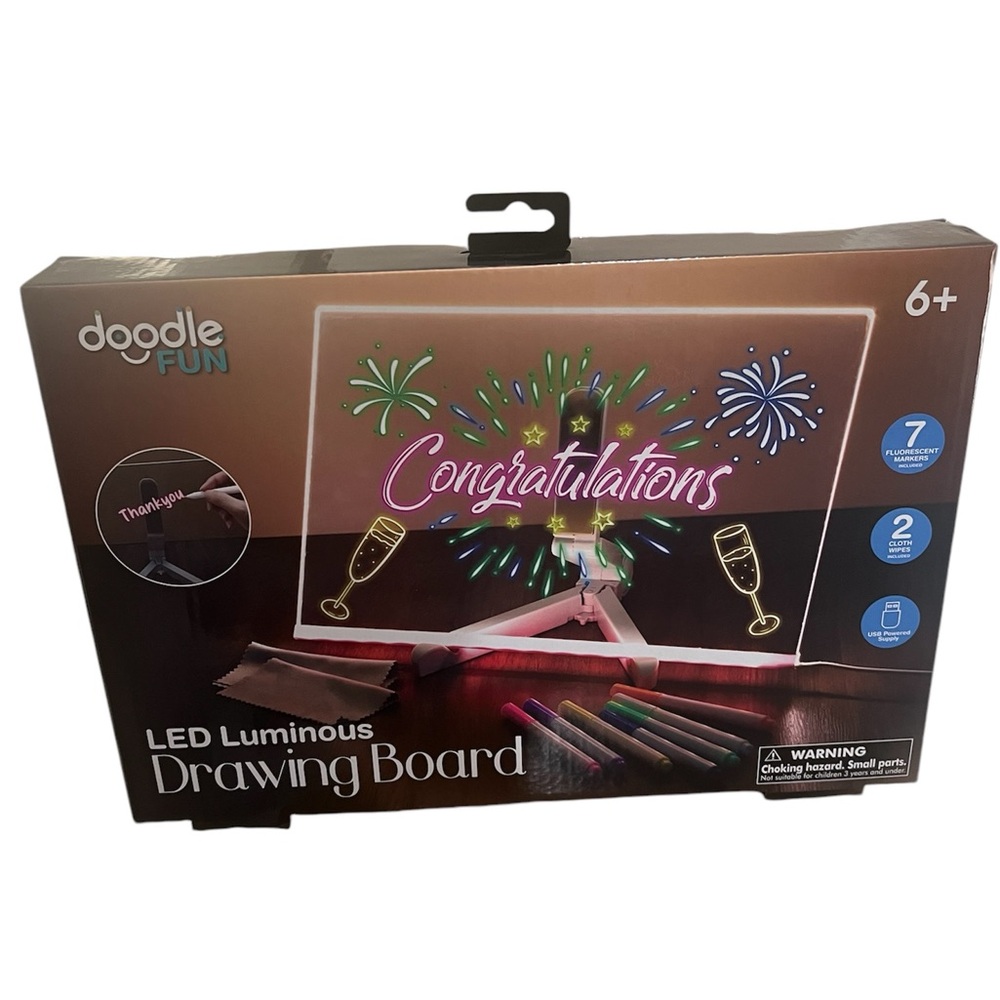 Light up glowing drawing board